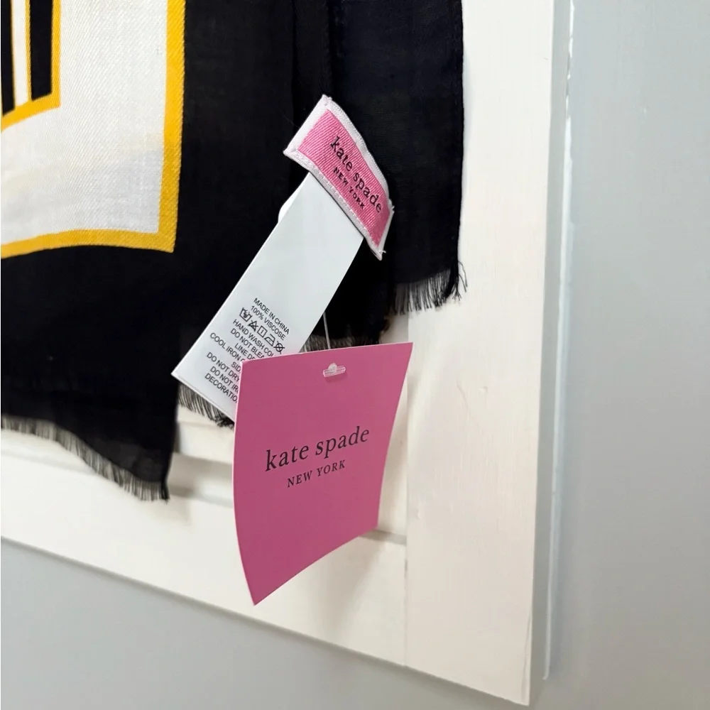 NWT Kate Spade New York || Botanical Stripe Oblong Scarf - Picture 7 of 11